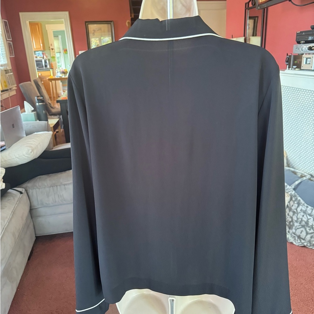 Zara Basic Collection Blouse - Large - Black - image 2